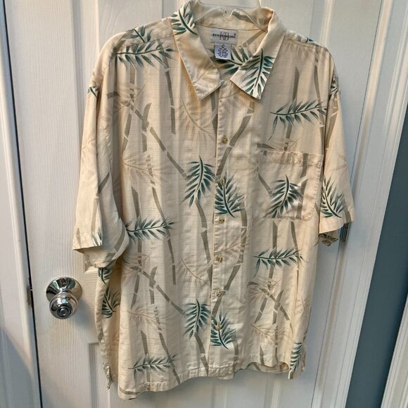 Knightsbridge Mens Silk Blend Floral Hawaiian Shirt Size Large - Picture 1 of 5